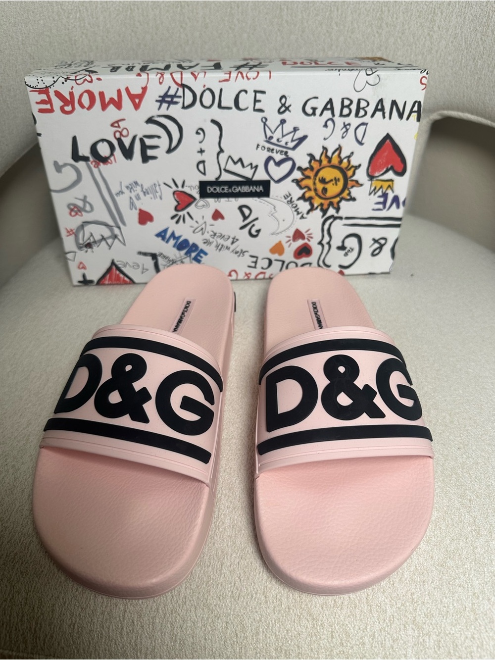 Dolce & Gabbana Pink rubber slides Beachwear